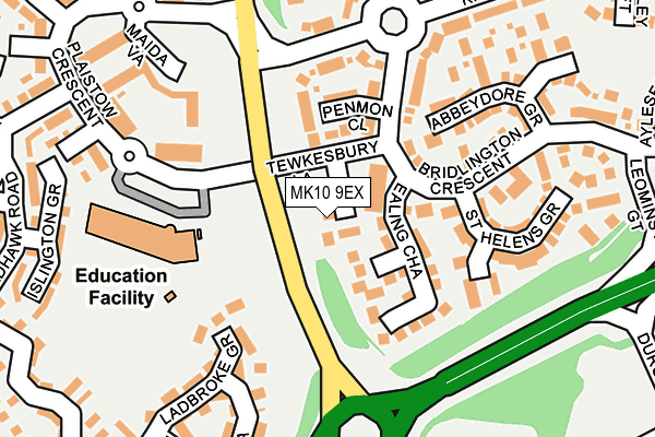 MK10 9EX map - OS OpenMap – Local (Ordnance Survey) MK10 9EX map - OS OpenMap – Local (Ordnance Survey)
