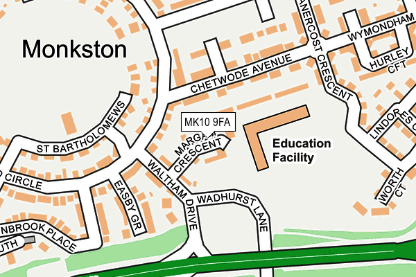 MK10 9FA map - OS OpenMap – Local (Ordnance Survey) MK10 9FA map - OS OpenMap – Local (Ordnance Survey)