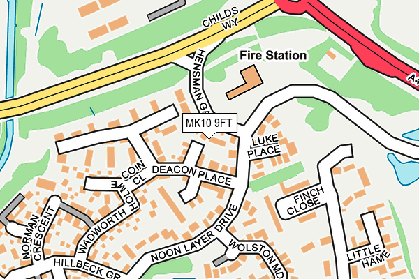 MK10 9FT map - OS OpenMap – Local (Ordnance Survey) MK10 9FT map - OS OpenMap – Local (Ordnance Survey)