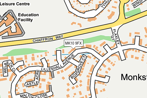 MK10 9FX map - OS OpenMap – Local (Ordnance Survey) MK10 9FX map - OS OpenMap – Local (Ordnance Survey)
