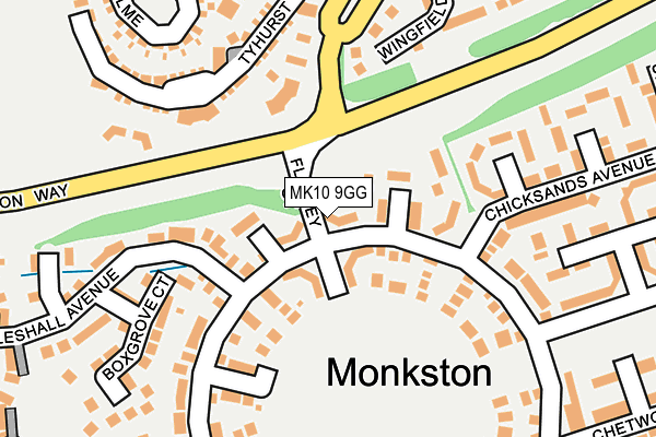 MK10 9GG map - OS OpenMap – Local (Ordnance Survey) MK10 9GG map - OS OpenMap – Local (Ordnance Survey)