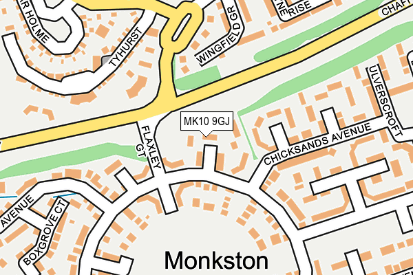 MK10 9GJ map - OS OpenMap – Local (Ordnance Survey) MK10 9GJ map - OS OpenMap – Local (Ordnance Survey)
