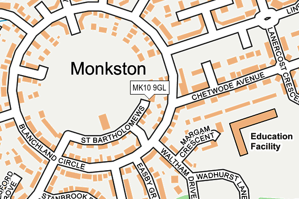 MK10 9GL map - OS OpenMap – Local (Ordnance Survey) MK10 9GL map - OS OpenMap – Local (Ordnance Survey)