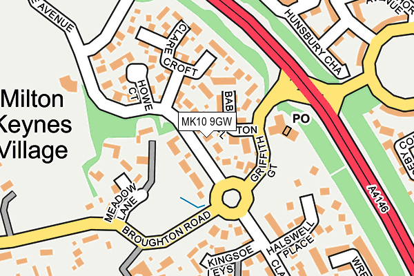 MK10 9GW map - OS OpenMap – Local (Ordnance Survey) MK10 9GW map - OS OpenMap – Local (Ordnance Survey)