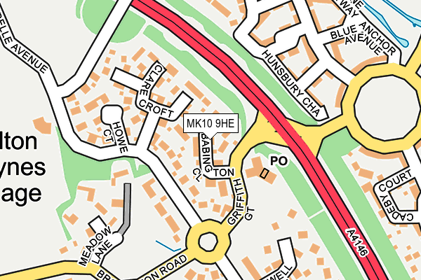 MK10 9HE map - OS OpenMap – Local (Ordnance Survey) MK10 9HE map - OS OpenMap – Local (Ordnance Survey)