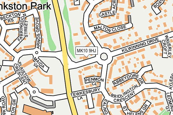 MK10 9HJ map - OS OpenMap – Local (Ordnance Survey) MK10 9HJ map - OS OpenMap – Local (Ordnance Survey)