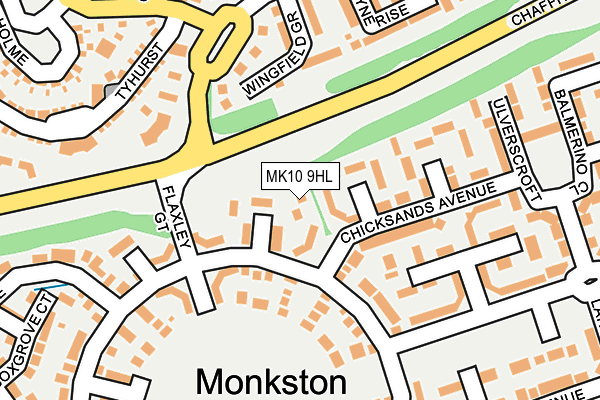 MK10 9HL map - OS OpenMap – Local (Ordnance Survey) MK10 9HL map - OS OpenMap – Local (Ordnance Survey)