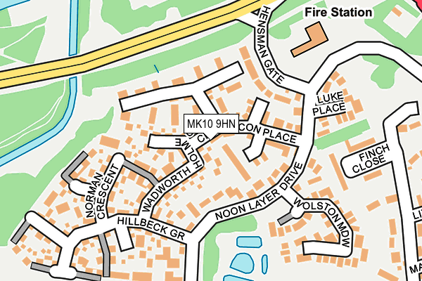 MK10 9HN map - OS OpenMap – Local (Ordnance Survey) MK10 9HN map - OS OpenMap – Local (Ordnance Survey)