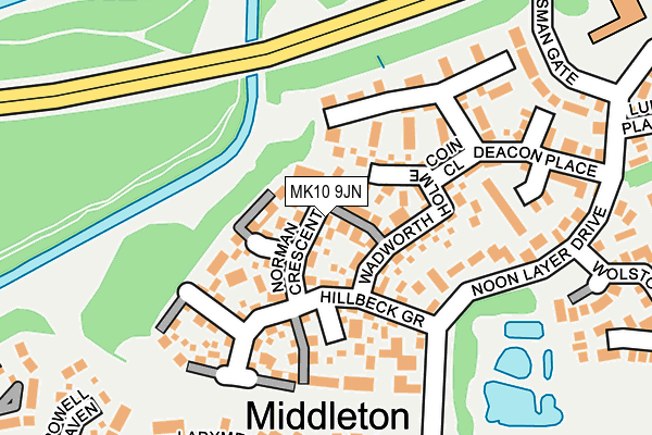 MK10 9JN map - OS OpenMap – Local (Ordnance Survey) MK10 9JN map - OS OpenMap – Local (Ordnance Survey)