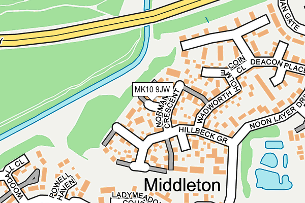 MK10 9JW map - OS OpenMap – Local (Ordnance Survey) MK10 9JW map - OS OpenMap – Local (Ordnance Survey)