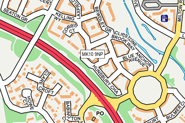 MK10 9NP map - OS OpenMap – Local (Ordnance Survey) MK10 9NP map - OS OpenMap – Local (Ordnance Survey)