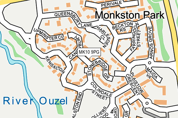 MK10 9PG map - OS OpenMap – Local (Ordnance Survey) MK10 9PG map - OS OpenMap – Local (Ordnance Survey)