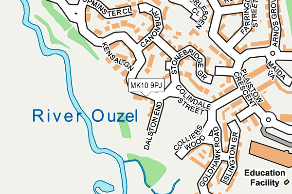 MK10 9PJ map - OS OpenMap – Local (Ordnance Survey) MK10 9PJ map - OS OpenMap – Local (Ordnance Survey)