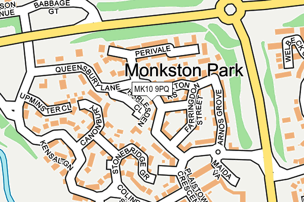 MK10 9PQ map - OS OpenMap – Local (Ordnance Survey) MK10 9PQ map - OS OpenMap – Local (Ordnance Survey)