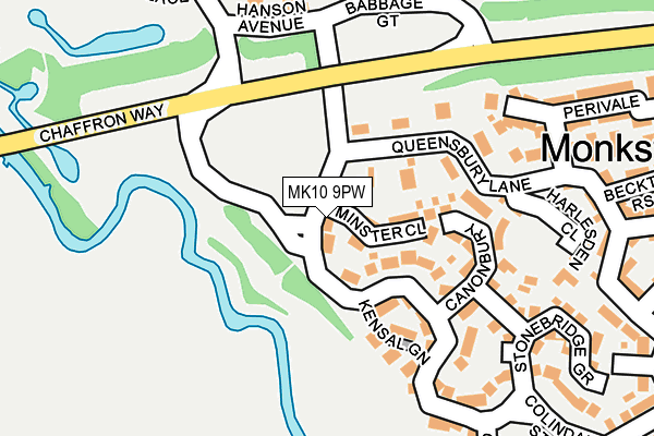 MK10 9PW map - OS OpenMap – Local (Ordnance Survey) MK10 9PW map - OS OpenMap – Local (Ordnance Survey)