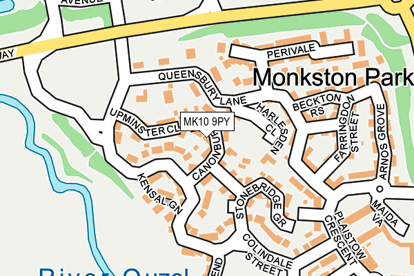 MK10 9PY map - OS OpenMap – Local (Ordnance Survey) MK10 9PY map - OS OpenMap – Local (Ordnance Survey)