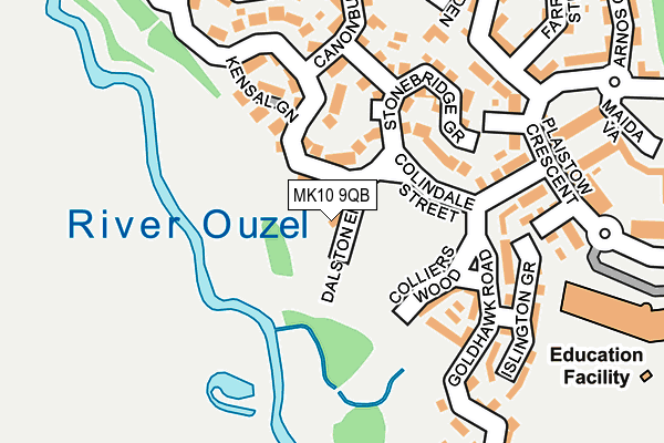 MK10 9QB map - OS OpenMap – Local (Ordnance Survey) MK10 9QB map - OS OpenMap – Local (Ordnance Survey)