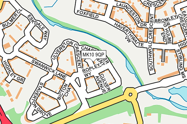 MK10 9QP map - OS OpenMap – Local (Ordnance Survey) MK10 9QP map - OS OpenMap – Local (Ordnance Survey)