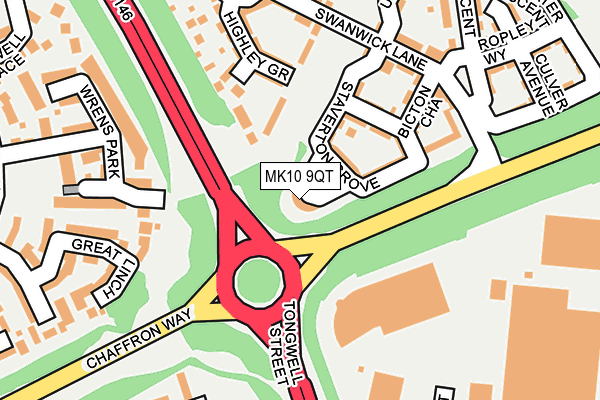 MK10 9QT map - OS OpenMap – Local (Ordnance Survey) MK10 9QT map - OS OpenMap – Local (Ordnance Survey)