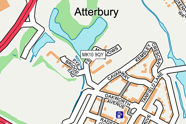 MK10 9QY map - OS OpenMap – Local (Ordnance Survey) MK10 9QY map - OS OpenMap – Local (Ordnance Survey)