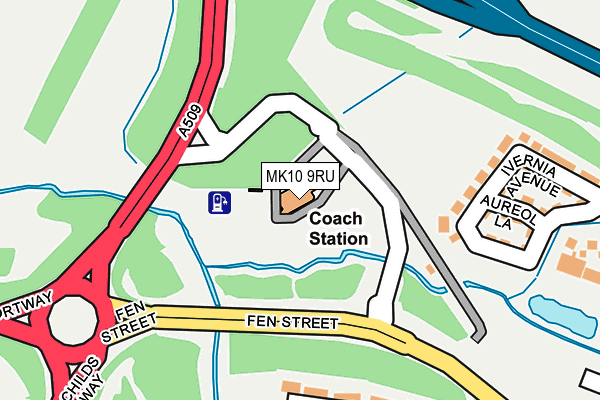 MK10 9RU map - OS OpenMap – Local (Ordnance Survey)