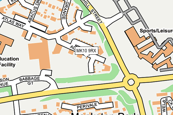 MK10 9RX map - OS OpenMap – Local (Ordnance Survey) MK10 9RX map - OS OpenMap – Local (Ordnance Survey)
