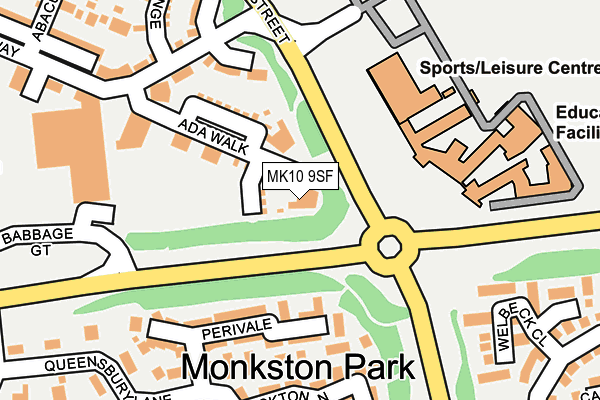 MK10 9SF map - OS OpenMap – Local (Ordnance Survey) MK10 9SF map - OS OpenMap – Local (Ordnance Survey)