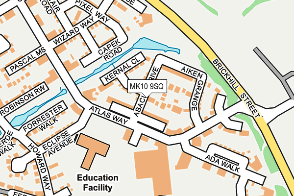 MK10 9SQ map - OS OpenMap – Local (Ordnance Survey) MK10 9SQ map - OS OpenMap – Local (Ordnance Survey)