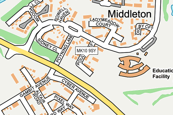 MK10 9SY map - OS OpenMap – Local (Ordnance Survey) MK10 9SY map - OS OpenMap – Local (Ordnance Survey)