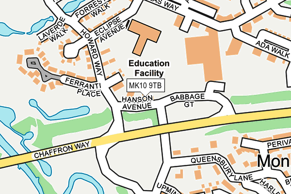 MK10 9TB map - OS OpenMap – Local (Ordnance Survey) MK10 9TB map - OS OpenMap – Local (Ordnance Survey)