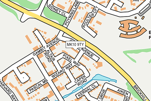 MK10 9TY map - OS OpenMap – Local (Ordnance Survey) MK10 9TY map - OS OpenMap – Local (Ordnance Survey)