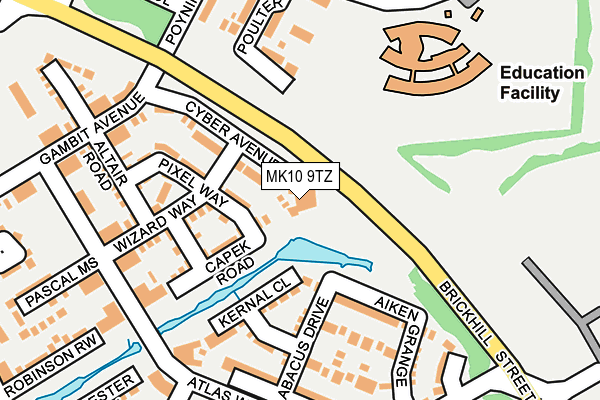 MK10 9TZ map - OS OpenMap – Local (Ordnance Survey) MK10 9TZ map - OS OpenMap – Local (Ordnance Survey)