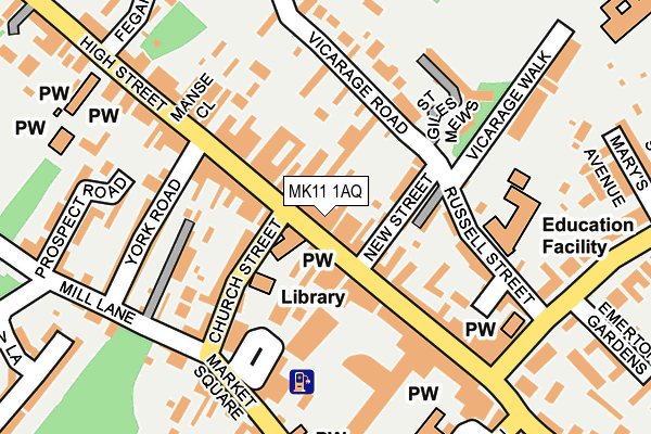 MK11 1AQ map - OS OpenMap – Local (Ordnance Survey) MK11 1AQ map - OS OpenMap – Local (Ordnance Survey)