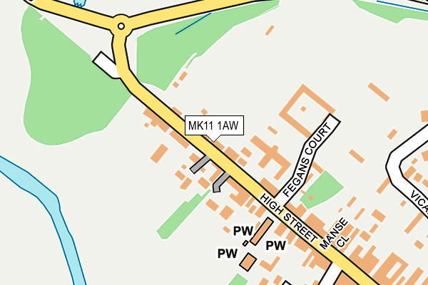 MK11 1AW map - OS OpenMap – Local (Ordnance Survey) MK11 1AW map - OS OpenMap – Local (Ordnance Survey)