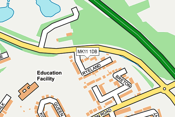 MK11 1DB map - OS OpenMap – Local (Ordnance Survey) MK11 1DB map - OS OpenMap – Local (Ordnance Survey)