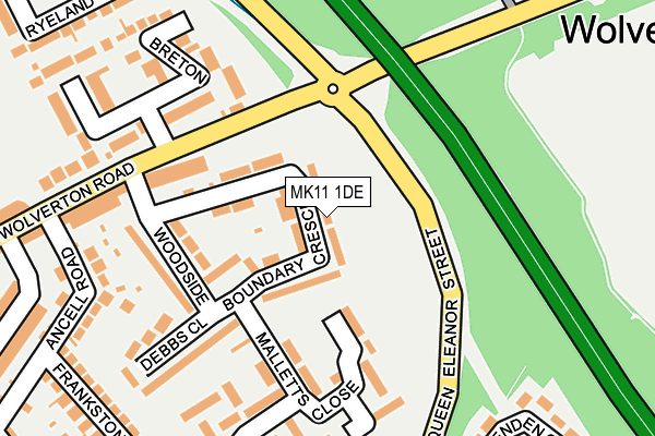 MK11 1DE map - OS OpenMap – Local (Ordnance Survey) MK11 1DE map - OS OpenMap – Local (Ordnance Survey)