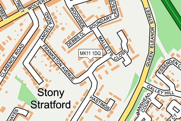 MK11 1DQ map - OS OpenMap – Local (Ordnance Survey) MK11 1DQ map - OS OpenMap – Local (Ordnance Survey)