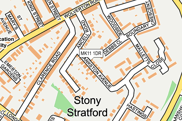 MK11 1DR map - OS OpenMap – Local (Ordnance Survey) MK11 1DR map - OS OpenMap – Local (Ordnance Survey)