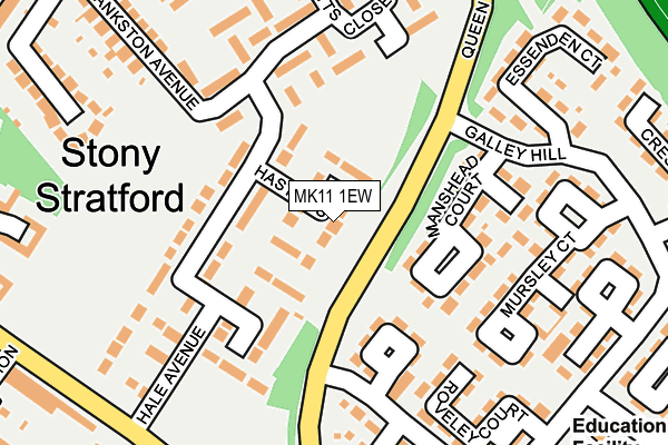 MK11 1EW map - OS OpenMap – Local (Ordnance Survey) MK11 1EW map - OS OpenMap – Local (Ordnance Survey)