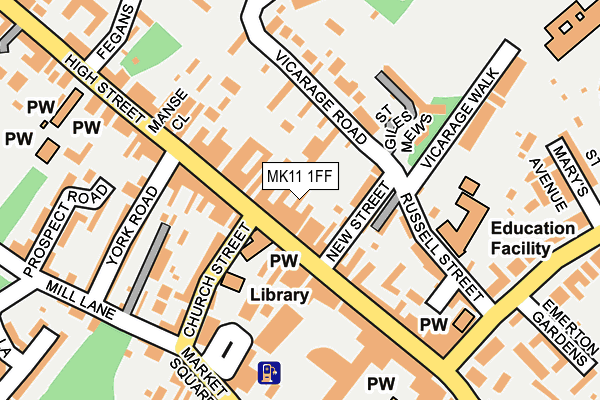 MK11 1FF map - OS OpenMap – Local (Ordnance Survey) MK11 1FF map - OS OpenMap – Local (Ordnance Survey)