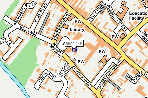 MK11 1FN map - OS OpenMap – Local (Ordnance Survey)