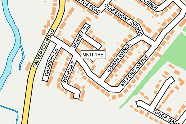 MK11 1HE map - OS OpenMap – Local (Ordnance Survey) MK11 1HE map - OS OpenMap – Local (Ordnance Survey)