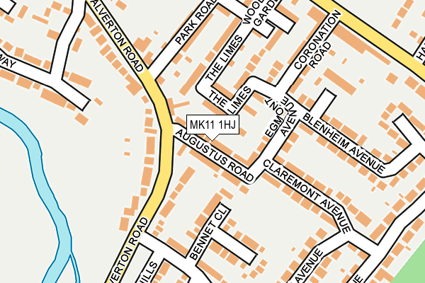 MK11 1HJ map - OS OpenMap – Local (Ordnance Survey) MK11 1HJ map - OS OpenMap – Local (Ordnance Survey)