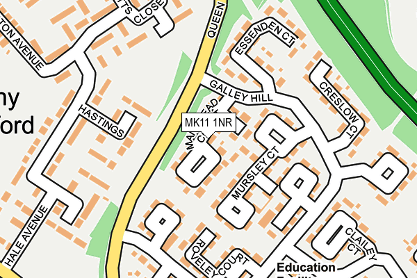 MK11 1NR map - OS OpenMap – Local (Ordnance Survey) MK11 1NR map - OS OpenMap – Local (Ordnance Survey)