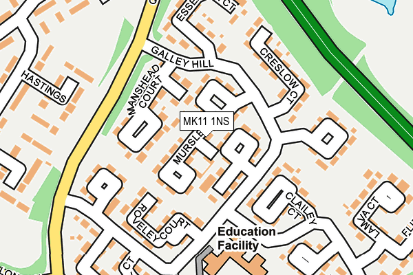 MK11 1NS map - OS OpenMap – Local (Ordnance Survey) MK11 1NS map - OS OpenMap – Local (Ordnance Survey)
