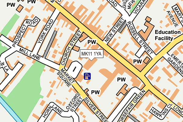 MK11 1YA map - OS OpenMap – Local (Ordnance Survey) MK11 1YA map - OS OpenMap – Local (Ordnance Survey)