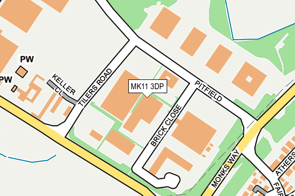 MK11 3DP map - OS OpenMap – Local (Ordnance Survey) MK11 3DP map - OS OpenMap – Local (Ordnance Survey)
