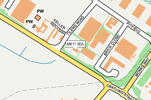 MK11 3EA map - OS OpenMap – Local (Ordnance Survey) MK11 3EA map - OS OpenMap – Local (Ordnance Survey)