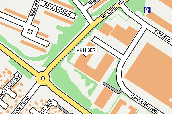 MK11 3ER map - OS OpenMap – Local (Ordnance Survey) MK11 3ER map - OS OpenMap – Local (Ordnance Survey)