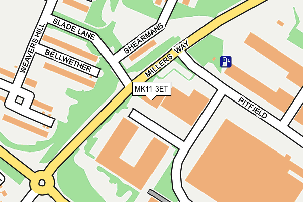 MK11 3ET map - OS OpenMap – Local (Ordnance Survey) MK11 3ET map - OS OpenMap – Local (Ordnance Survey)